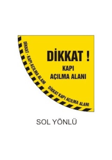 Dikkat Kapı Açılma Alanı Zemin Etiketi (320787732)