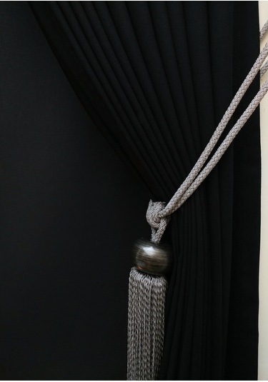 Taç Soft Siyah Fon Perde (481097295) Siyah