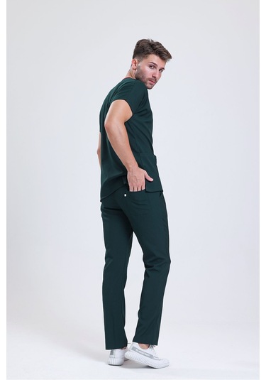 Likralı Üniforma Unisex Koyu Yeşil