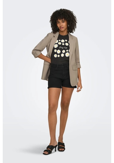 Only Kadın Onlarıs Rahat Kalıp Kolu Katlanabilir Blazer Ceket 15310839 Vizon
