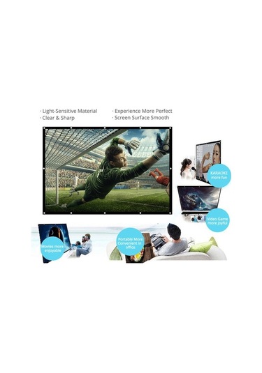 Artfulabode H150 150 Taşınabilir Hd Projeksiyon Perdesi - Katlanır Duvara Monte Ev/sinema & Ofis Ekranı Jzr-gy