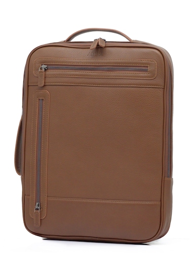 Abess Laptop Çanta , Lüks Hakiki Deri Laptop Sırt Çantası , Taba