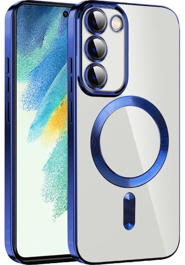 Teknomoda Samsung Galaxy Uyumlu S20 Fe Kılıf Kamera Lens Korumalı Renkli Magsafe Şeffaf Silikon