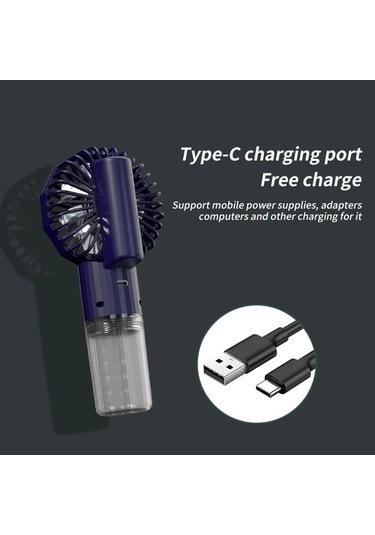 Funtree Treasure Taşınabilir El Nemlendirme Spreyi & Küçük Fan Yurdu Mini - Ofis & Yurt İçin Serinlik Ve Nemlendirme