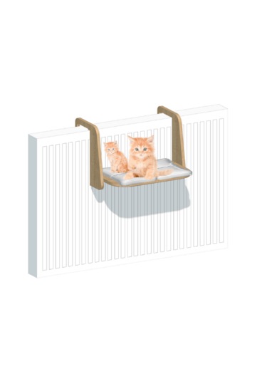 Ahşap Radyatör Kedi Yatağı Isıtıcıya Monte Edilebilir Rahat Ve Dekoratif Kedi Hamak