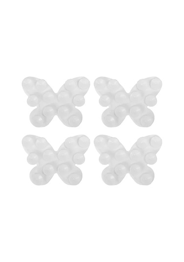 Goldenqian Güçlü Çift Taraflı Vantuz Telefon Tutucu Standı İphone 16 Samsung Xiaomi Evrensel Kaymaz Silikon Emme Braketi White 4pcs White 4pcs