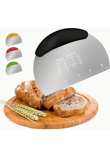 Mavi Plastik Saplı Ölçekli Çelik Kazıyıcı Çok Renkli