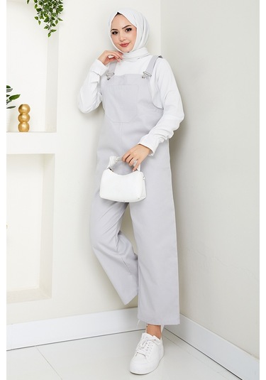 Tek Cepli Bahçıvan Tulum 1553 - Gri Gri