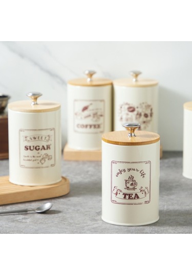 Suntek 3 Adet Mutfak Kutuları Çiftlik Evi Tezgahı Kiler Için Bej