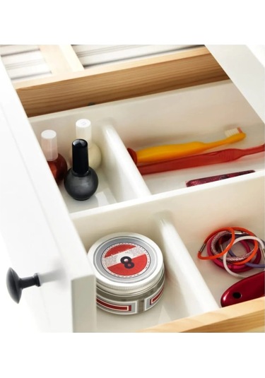 Bölmeli Çekmece İçi Düzenleyici Beyaz 3 adet Beyaz