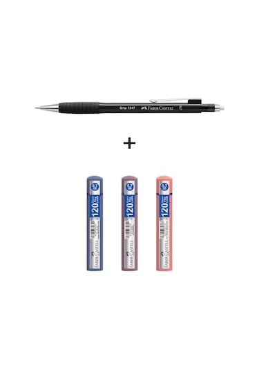 Grip 134/47 Versatil Siyah 0.7& 3'lügrip Min 0.7-duman Mavisi,bordo,mercan120'li Min,4'lü Yazım Seti