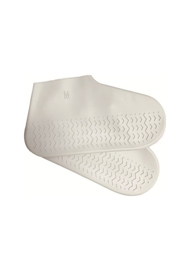 Silikon Ayakkabı Kılıfı Kaymaz Su Kir Geçirmez M Beden Beyaz 52 Çok Renkli