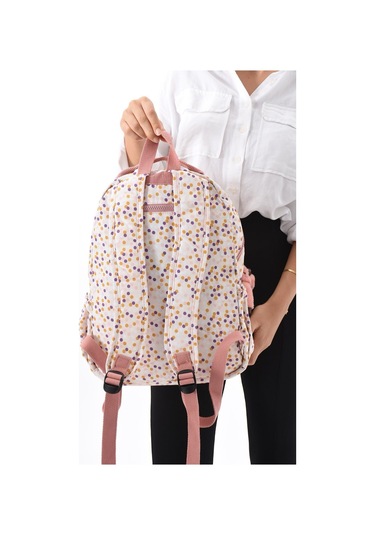 8866 Unisex Klınkır Maymunlu Günlük Ve Okul Sırt Çantası Pembe