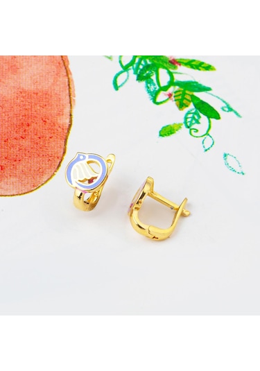 Güvercinli Taşsız Altın Çocuk Küpesi GL1018