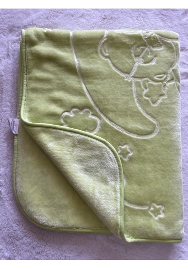 Karışık Desen Kışlık Golden Battaniye 100 120cm Yeşil