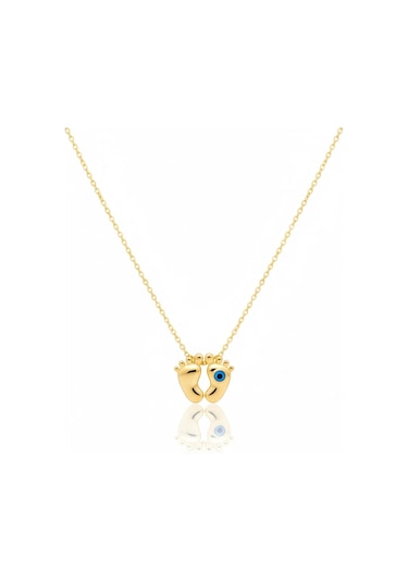 14 Ayar Altın Ayak İzi Kolye 680 Gold