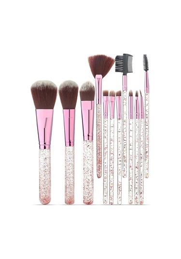 Yarıccı Cosmetics Makyaj Fırça Seti Simli 12'li