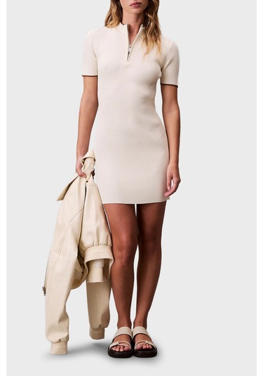 Calvin Klein Bayan Elbise Lv044c330g Yas Ekru Ekru Calvin Klein Bayan Elbise Lv044c330g Yas Ekru Ekru