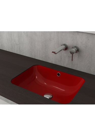 Bocchi Scala Tezgahaltı Lavabo 55 CM Kırmızı 1006-019-0125