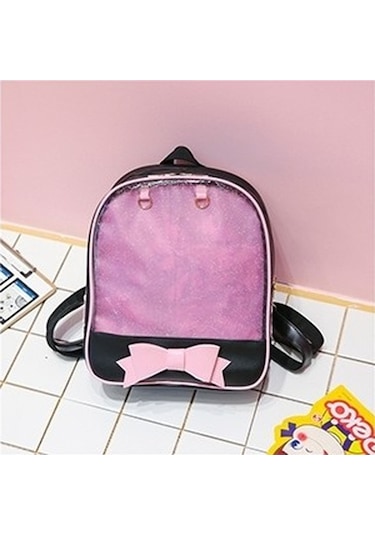 Yue Store Çocuklar Sevimli Yay Çantaları Mini Okul Çantası Mor Kıcp9r Siyah - Pembe