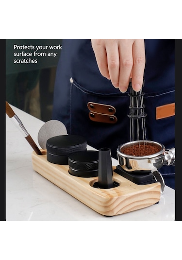 Ev & Kafe İçin Ahşap Tamper Standı Yongtao A