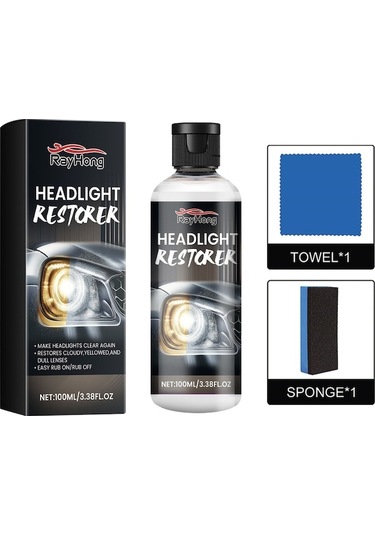 Fortunelane Far Ampulü Giderici: Kırık Tamiri, Parlaklık Artırma, Koruyucu Film - 100ml + Mendil + Sponge