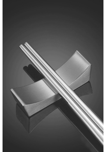 6 Adet Çelik Silver Chopstick Kaşık Çatal Standı Çelik Çubuk Tutucu Mt151by-6
