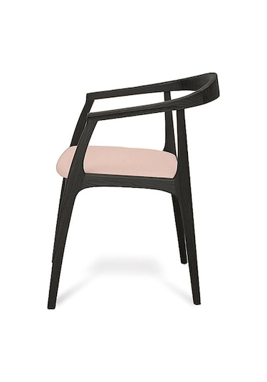 Helsinki Krem C Model Bohem Siyah Ahşap Sandalye