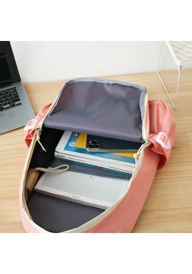 2024 Fabrika Sıcak Satış Hacmi Yüksek Okul Sırt Çantası Çocuk Sırt Çantası Yemek Kabı Takım Çocuklar Pembe