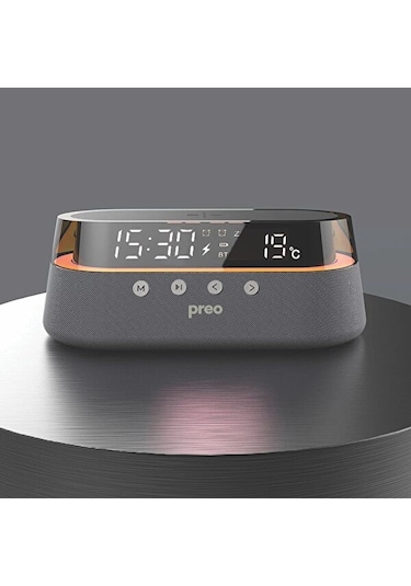 Preo MMU301 Kablosuz Şarj Özellikli Led Aydınlatmalı 10 W Bluetooth Hoparlör