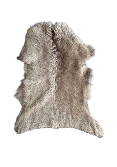 Naturel Uzun Tüylü Koyun Postu - Doğal Post Paspas Gri