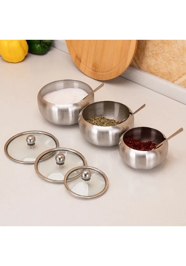 Westworld 4 Adet Patlıcan Ahşap Depolama Kavanozu Kürdan Tutucu Baharat Teneke Şekerlik Kapaklı Mutfak