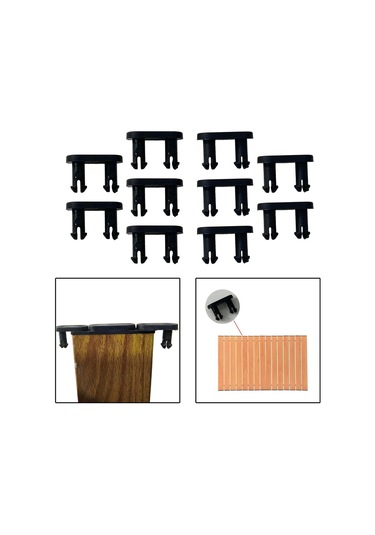 Dolıty 10 Adet Kamp Masası Tokaları Masa Konnektörleri Siyah Çok Renkli