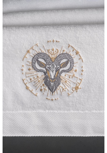 Varol %100 Microcotton Üst Kalite Havlu Seti Burç Nakışlı Koç-standart Koç Diğer