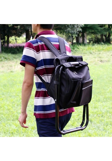 Açık Taşınabilir Katlanır Kamp Sandalye Işık Balıkçılık Beach Sandalye Paslanmaz Çelik Boru Katlanır Sandalye Ile Buz Tulumu Blue Mor