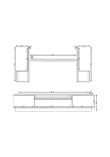 Decoraktiv Trendstyle 5das Mdf Tv Ünitesi Tv Sehpası Pera