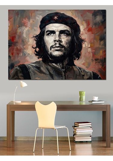 Che Guevara Karizmatik Portre Sanatı Dekoratif Kanvas - Mdf Ahşap Tablo