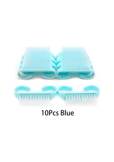 10/20/50/100 Adet Kolu Kavrama Tırnak Fırçası Tırnak Fırçalama Temizleme Tırnak Fırçaları Temizleyici Tırnak Scrubber Toplu Erkekler Kadınlar İçin Jearlyu Açık Gri