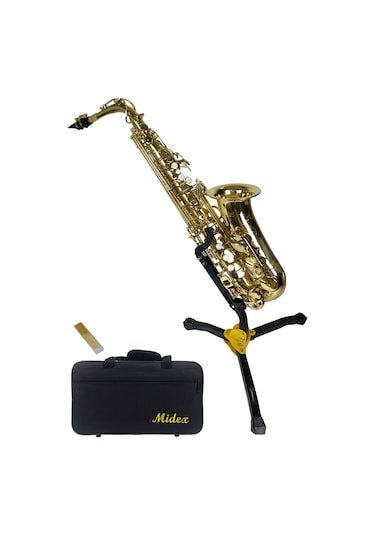 Midex Sf-8000St Standlı Profesyonel Alto Saksafon Stand Çanta Ve