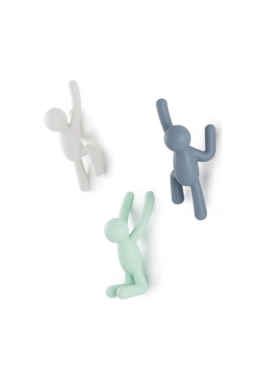 3 Parça Duvar Askısı Seti, Nane Yeşili/beyaz/sis Mavisi, Montlar, Çantalar İçin Diğer