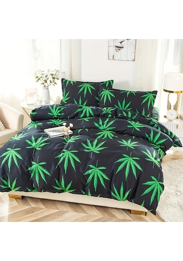 Gateesat Yeşil Yatak Takımı Pike Ve 2 Pike Kılıfı Multicolor King Boyut Çok Renkli