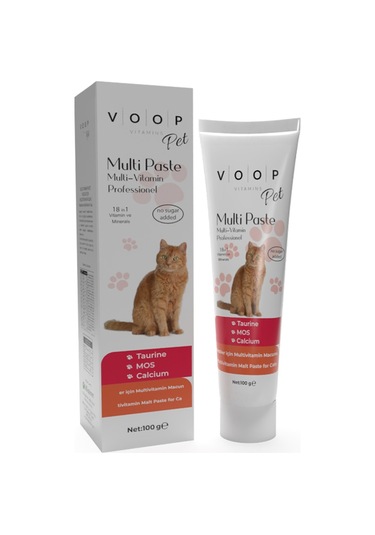 Voop Pet Multi Paste Malte Kedilerde Tüy Yumak Multivitamin Macun 100 G