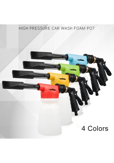 Sones Taşınabilir Çok Fonksiyonlu Araba Yıkama Makinesi Su Tabancası Köpük Kabı Su Püskürtücü, Rastgele Renk Teslimatı
