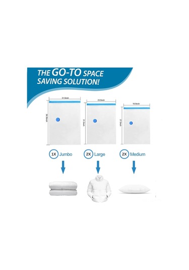 Geeroyoo 11'lik Vakumlu Saklama Poşeti Seti - El Pompalı, Kıyafet Ve Battaniyeler İçin Hacim Azaltıcı