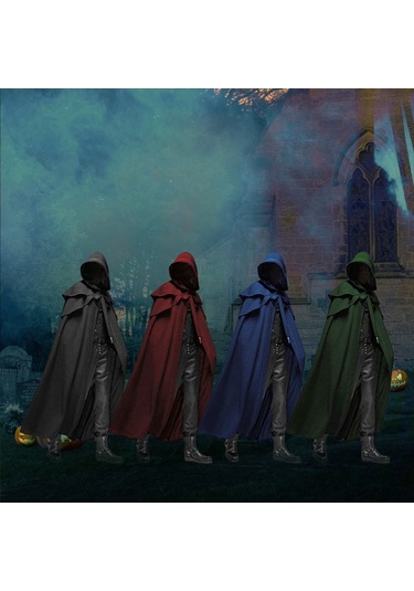 Cadılar Bayramı Kapşonlu Pelerin Unisex Erkek Kadın L2879ww-2