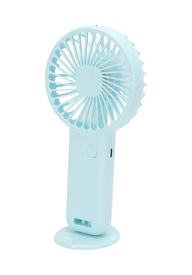 Mini Fan,telefon Tutucu,portatif El Vantilatörü Mavi 9,3x19cm