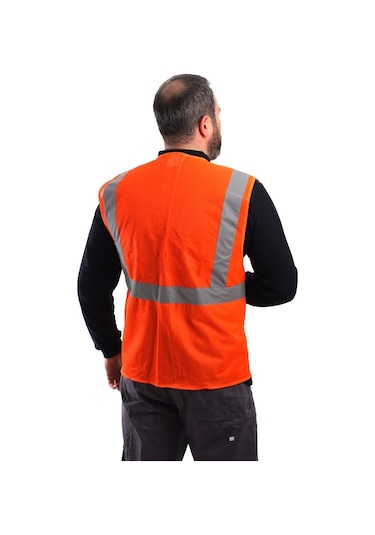 Mühendis Tipi Ikaz Yeleği - Turuncu
