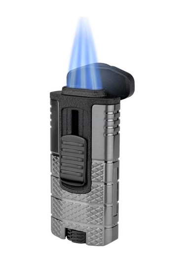 Tactical Triple Lighter Gunmetal Siyah Puro Çakmağı
