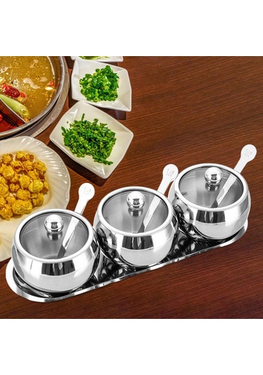 Suntek Magideal Kapaklı Kaşıklı Baharatlık