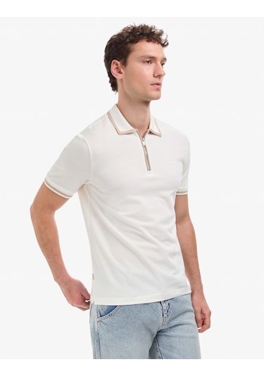 Pierre Cardin Erkek Ekru Tişört 50321201-vr019